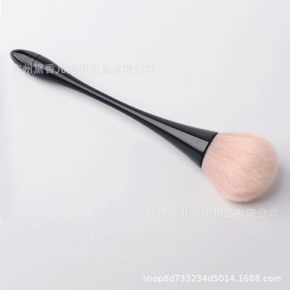 Brocha para Polvo de Manicura y Maquillaje de Nylon Suave para Limpieza de Uñas y Colorete