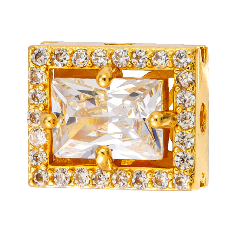 Antiguo método oro goteando aceite azul quemado colgante cuentas Dios de la riqueza atrapador de sueños flor cuentas de tambor accesorios de bricolaje joyería de transferencia