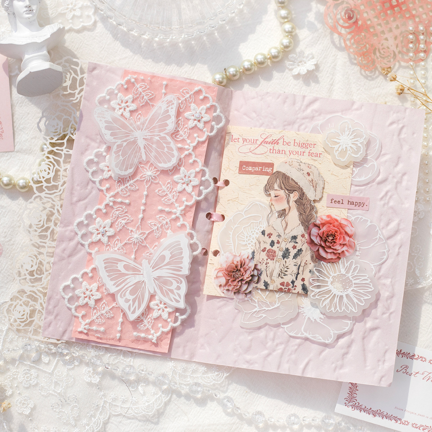 Crepúsculo retro material de collage creativo paquete de regalo serie de momentos de vida bolso de material decorativo de bricolaje de cuenta manual