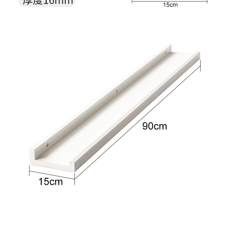Estante de exhibición de caja ciega Estante de almacenamiento para pared de madera maciza en la pared Estante de almacenamiento de tablero de una sola palabra