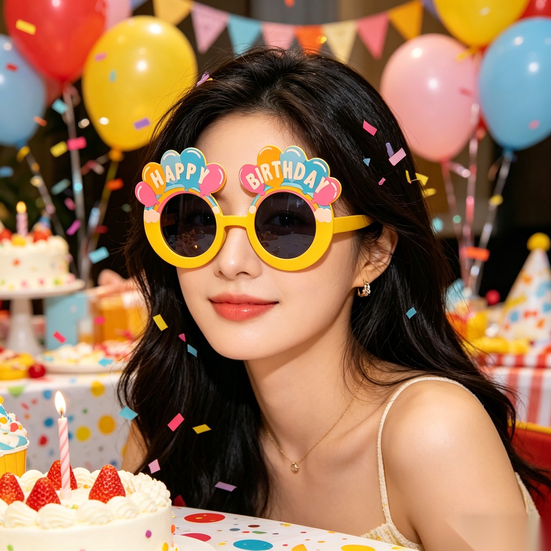 Cumpleaños temático fiesta gafas extrañas feliz cumpleaños pastel vela gafas de diseño de cumpleaños accesorios de fotos