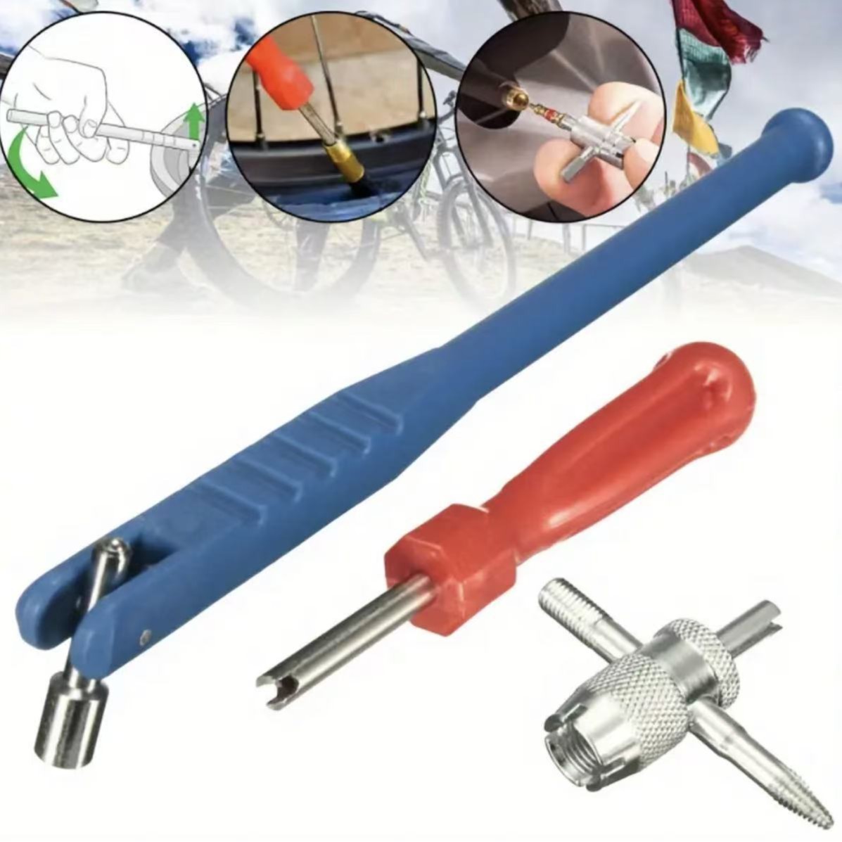 轮胎轮毂换气门嘴安装修理工具真空嘴拉杆汽车塑料拆卸扳手拉拔器