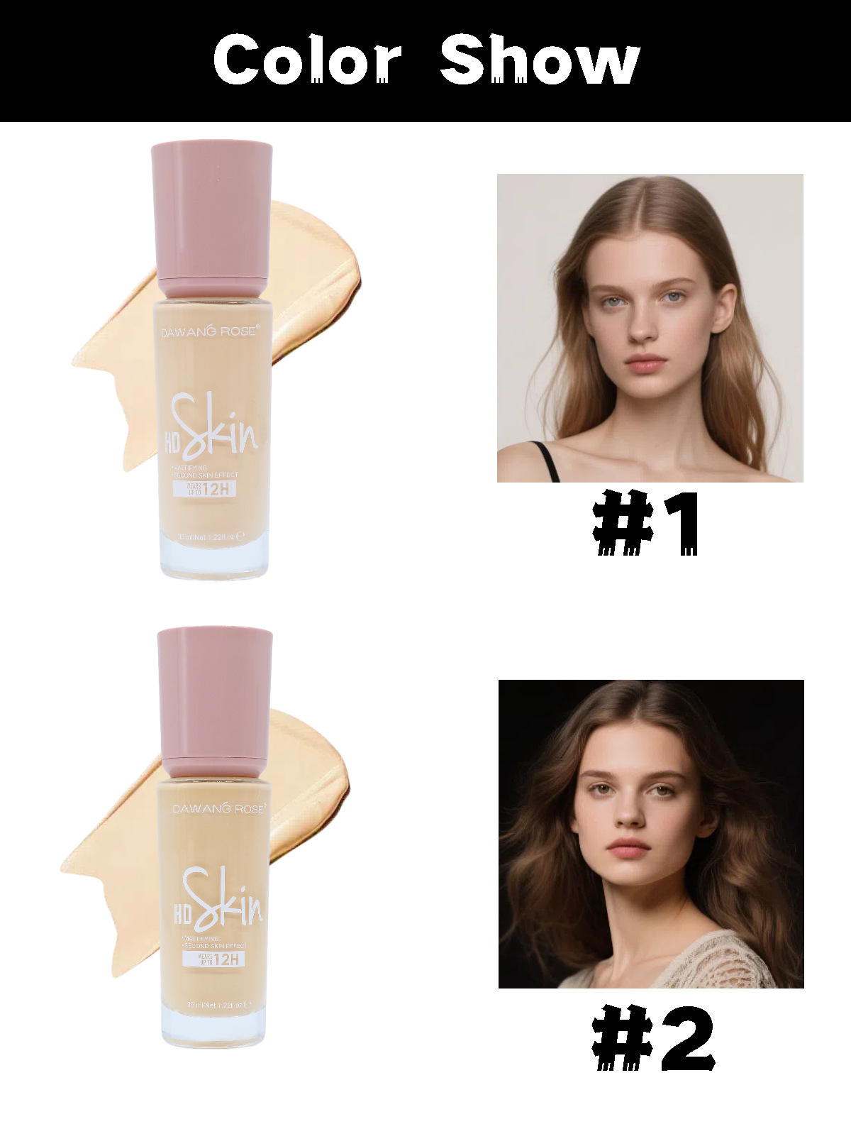 Fond De Teint Longue Tenue Hydratant Couvrant Pour Le Visage_voghion.com
