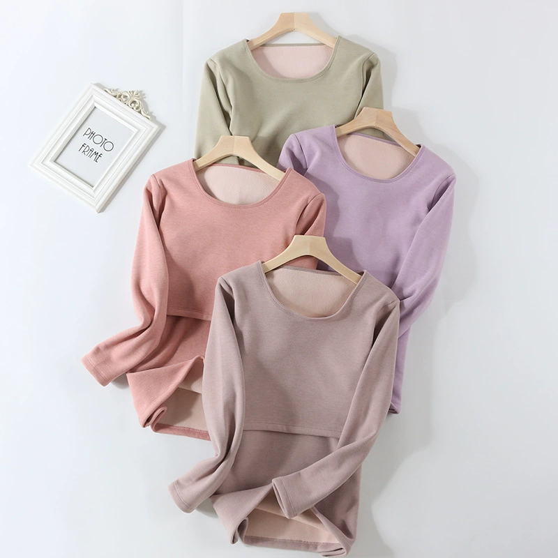 Беременная кормящая теплая куртка плюшевая утолщенная катионная композитная бархатная одежда для кормления после родов