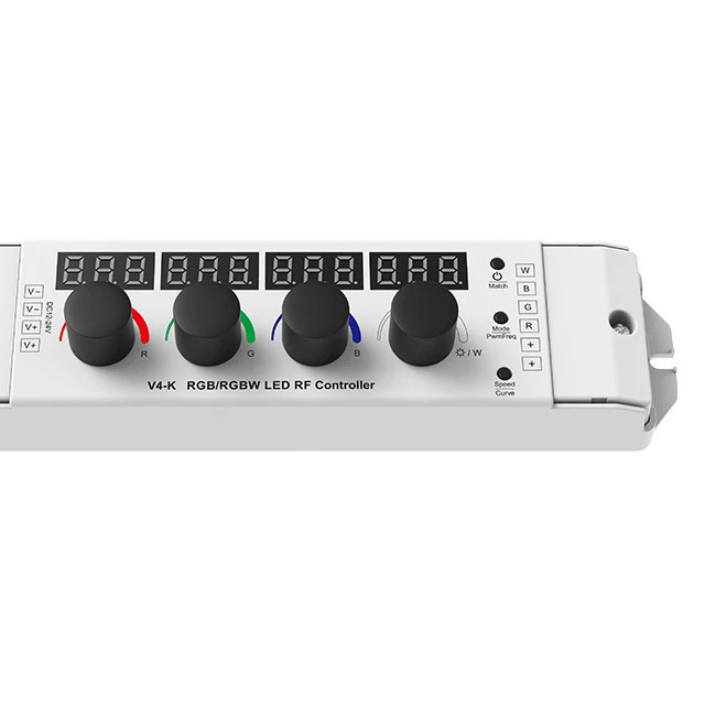 12–24V DC 4-канальный *4A RF+ поворотный RGB/RGBW контроллер V4-K