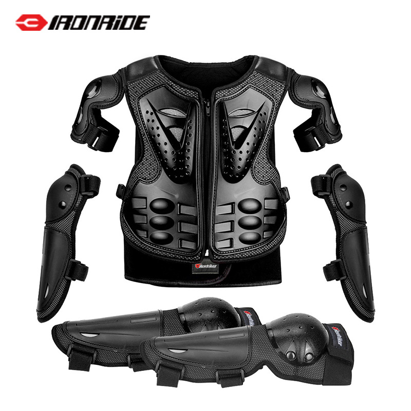 Motorcycle Children's Armor Clothing Protector Riding Clothing Armor Outdoor Roller Skiing Sports Armor Five-piece Set suit