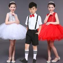 六一儿童表演服大合唱服装幼儿舞蹈蓬蓬纱裙中小学生演出服男女童
