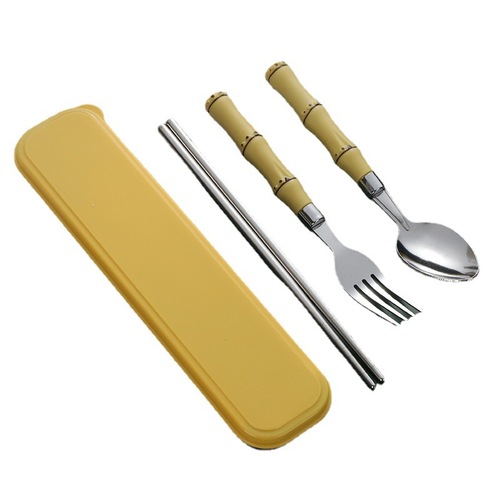 Stainless Steel Spoon, Fork, and Chopsticks for Pets, Dog-Friendly Portable Forks & Spoons, Korean-Style Chopsticks Set – Perfect for Students, Office Workers, and Everyday Use