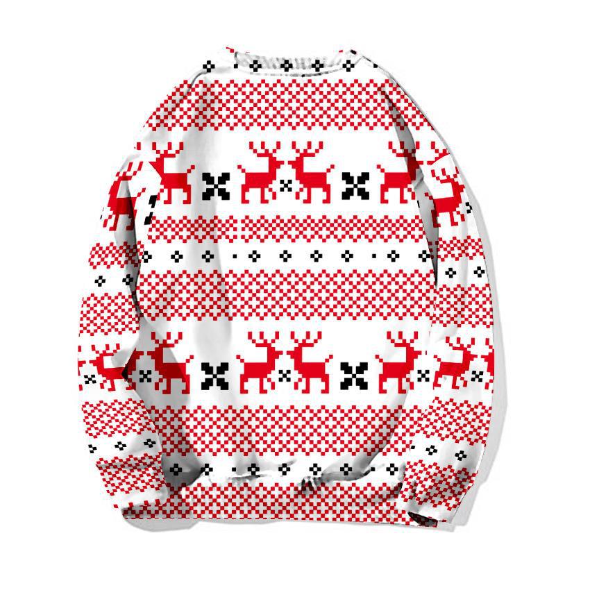 New 3d Printed Little Deer Sweater Loose Pullover Sweatshirt Christmas_voghion.com