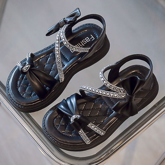 Girls' Shoes Children's Princess Sandals 2025 New Summer Soft Sole Fashionable Internet Celebrity Fairy Shoes for Older and Younger Girls