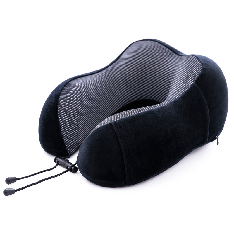 Algodón de memoria transfronteriza almohada de cuello tipo U almohada de columna cervical tela magnética almohada de avión de viaje portátil almohada de cuello almohada de cuello