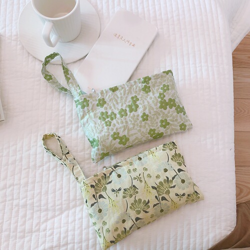 [Suxi Cloth Bag] Literary Retro Chinese Style Fabric Mobile Phone Bag Hand Bag Mini Canvas Bag Storage Bag