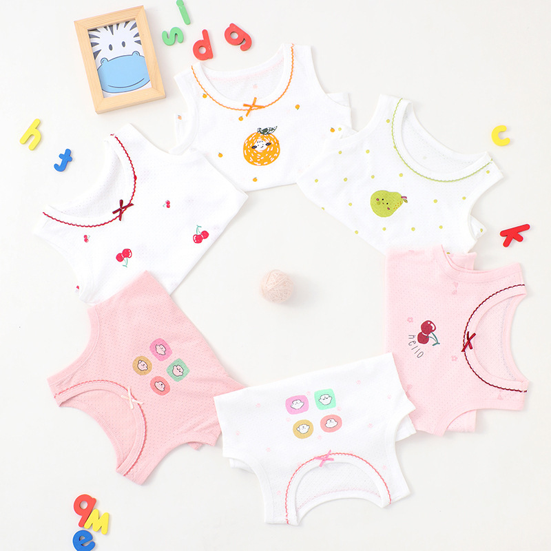 Summer children's cotton breathable vest for men and women