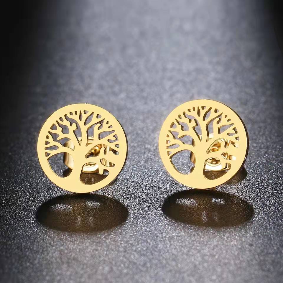 Title 9, Ladies Round Lucky Life Tree Earrings Beautifu...