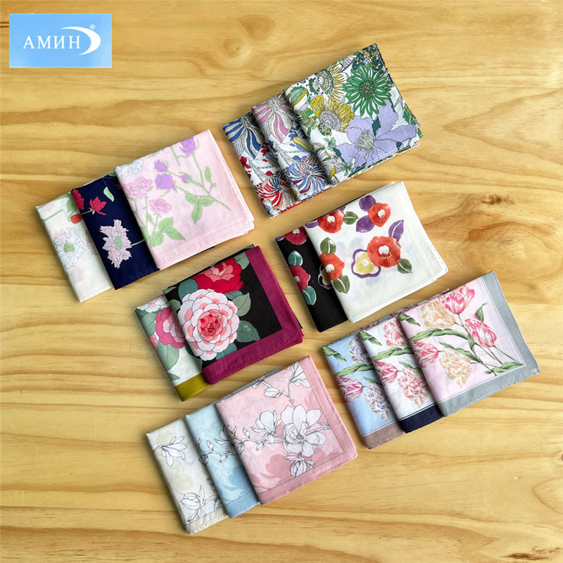 45cm cotton Women's printed handkerchief square cotton high-grade Japanese handkerchief accessories wedding gifts can be customized 45cm cotton Women's printed handkerchief square cotton high-grade Japanese handkerchief accessories wedding gifts can be customized