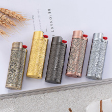 YF928-J6康斯坦丁大金属火机套BIC比克外壳J6机套气体打火机批发