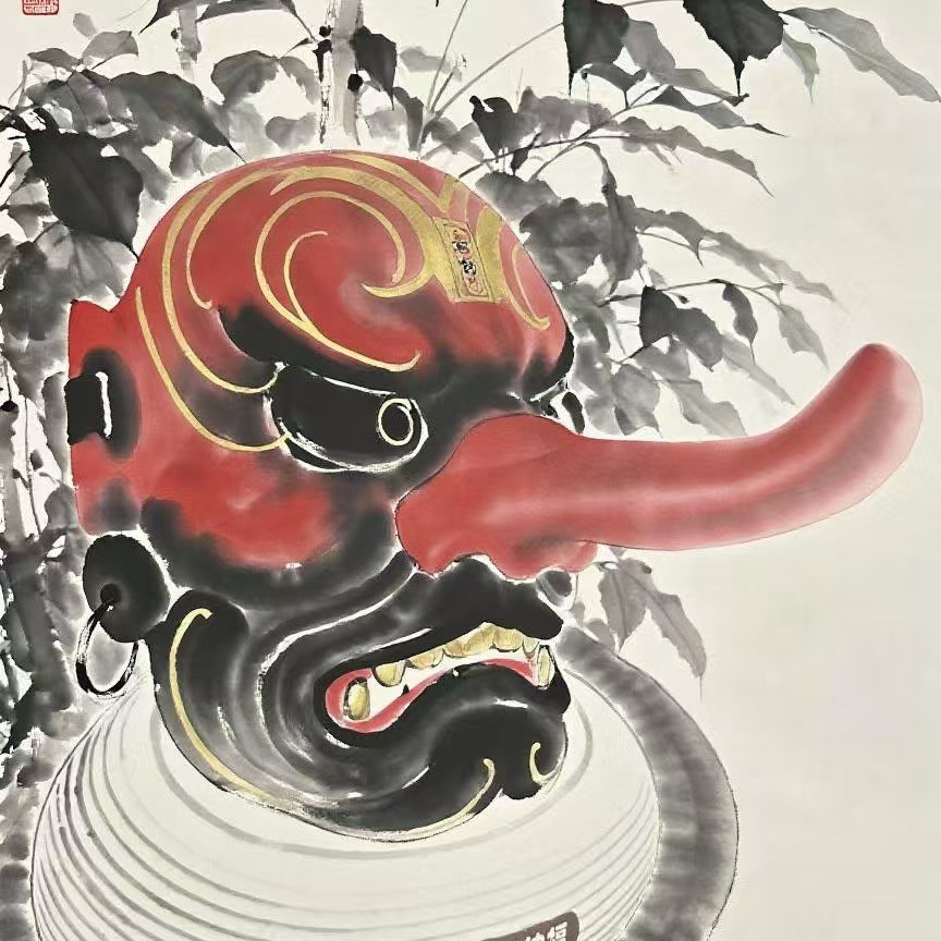2026 estilo japonés máscara de fantasma resina ABS adornos de regalo adornos elementos culturales populares image 3