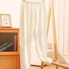 Jacquard pants white