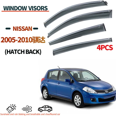 Suitable for Nissan Tiida Car Window Rain Shield Tiida Hatchback 2005-2010Window Visors (Rain shield) - tiida-hatchback-2005-2010window-visors
