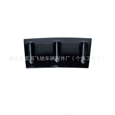 Shark Fin Rear Bumper Spoiler, Universal Car Rear Bumper Chassis Deflector Accessory, Carbon Fiber Modification (Spoiler) - small-gloss-black