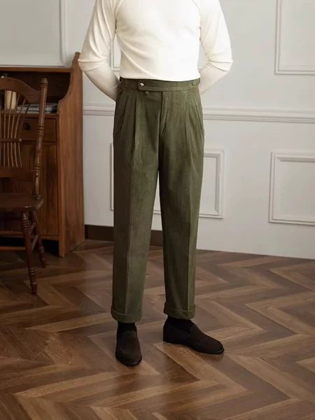 Shirt less clothing autumn and winter corduroy drape pants pants men's foreign trade cross-border hot straight casual pants