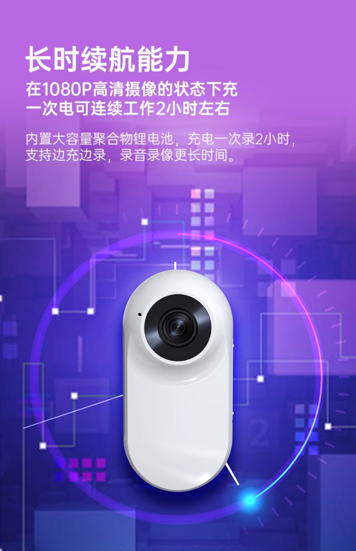 Suitable for Yinsi Tong 360 Sports Panoramic Camera Chest-Mounted Motorcycle Driving Recorder Thumb