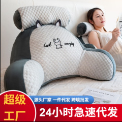 ベッドクッション、アイスビーンズ大型背もたれクッション、ベッドサイドクッション、ソフトバッグ枕、女の子用睡眠ソファ腰クッション、取り外し可能で洗える
