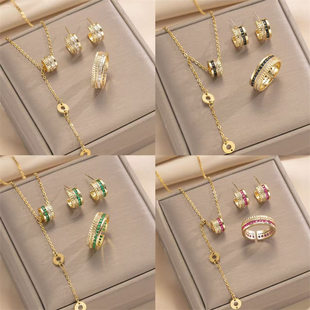 [Set] Xiaoman waist Lulutong titanium steel necklace for women with light luxury style, simple and versatile necklace manufacturer wholesale