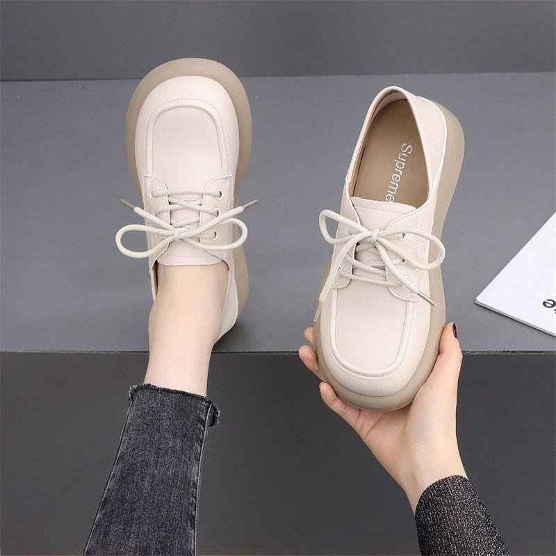 Loafers Women's Leather Shoes 2026 New Soft-Soled Dual-Wear Flat Lace-Up Non-Slip British Style Women's Leather Shoes Loafers Women's Leather Shoes 2026 New Soft-Soled Dual-Wear Flat Lace-Up Non-Slip British Style Women's Leather Shoes