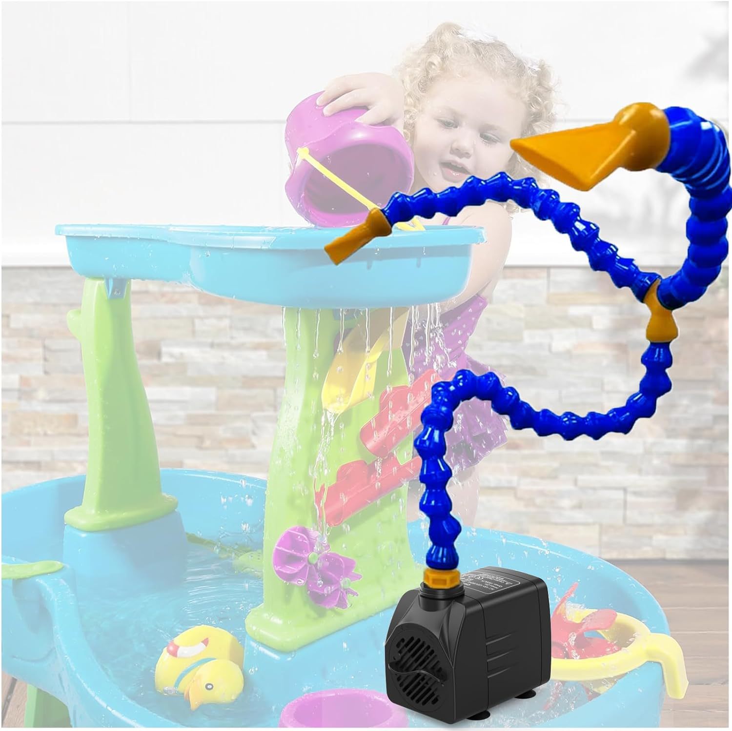 Two-Way Water Table Pump,Water Table Pump,Kidsren's Water Table Accessories,Fun Summer Outdoor Water Games Kidsren's Toys