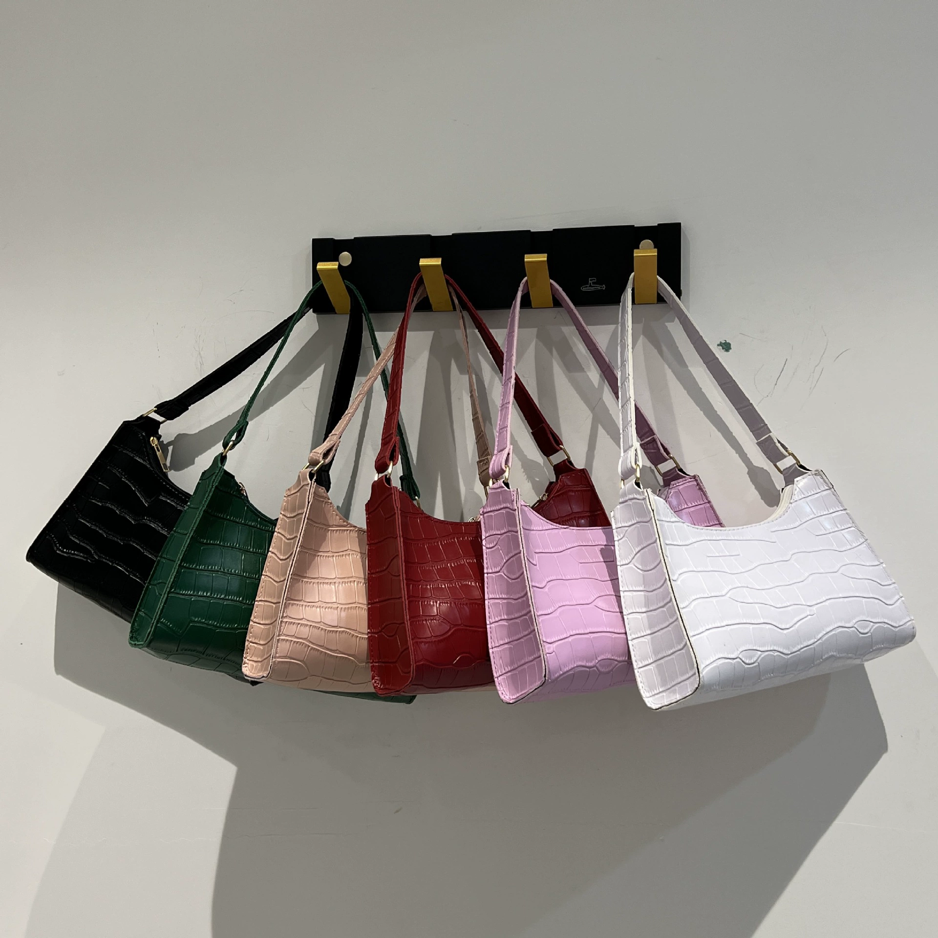 Аллигатор с узором подмышки сумка 2024 новая Юго-Восточная Азия внешняя торговля сумочка пригородная сумка женская мода дикие сумки на плечо