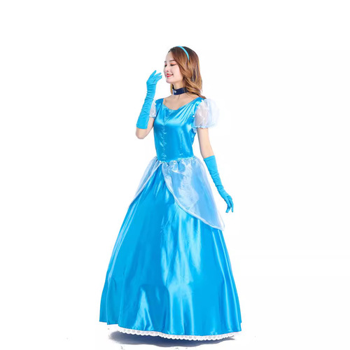 Halloween Grimm's Fairy Tales Cinderella Princess Tiana Cosplay Costume New Adult Stage Performance Costume