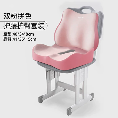 Seat cushion, seat cover for Post-Surgery, Breathable Seat Cushion for - double-pink-color-matching-waist-support-cushion