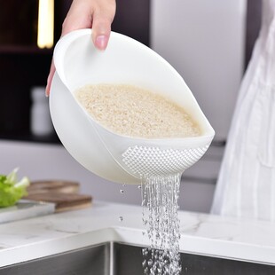 Plastic Rice Washing Tool for Home Kitchen, Vegetable and Fruit Basket, Draining Vegetable Basin with Fine Holes to Prevent Rice Leakage, Rice Washing Sieve