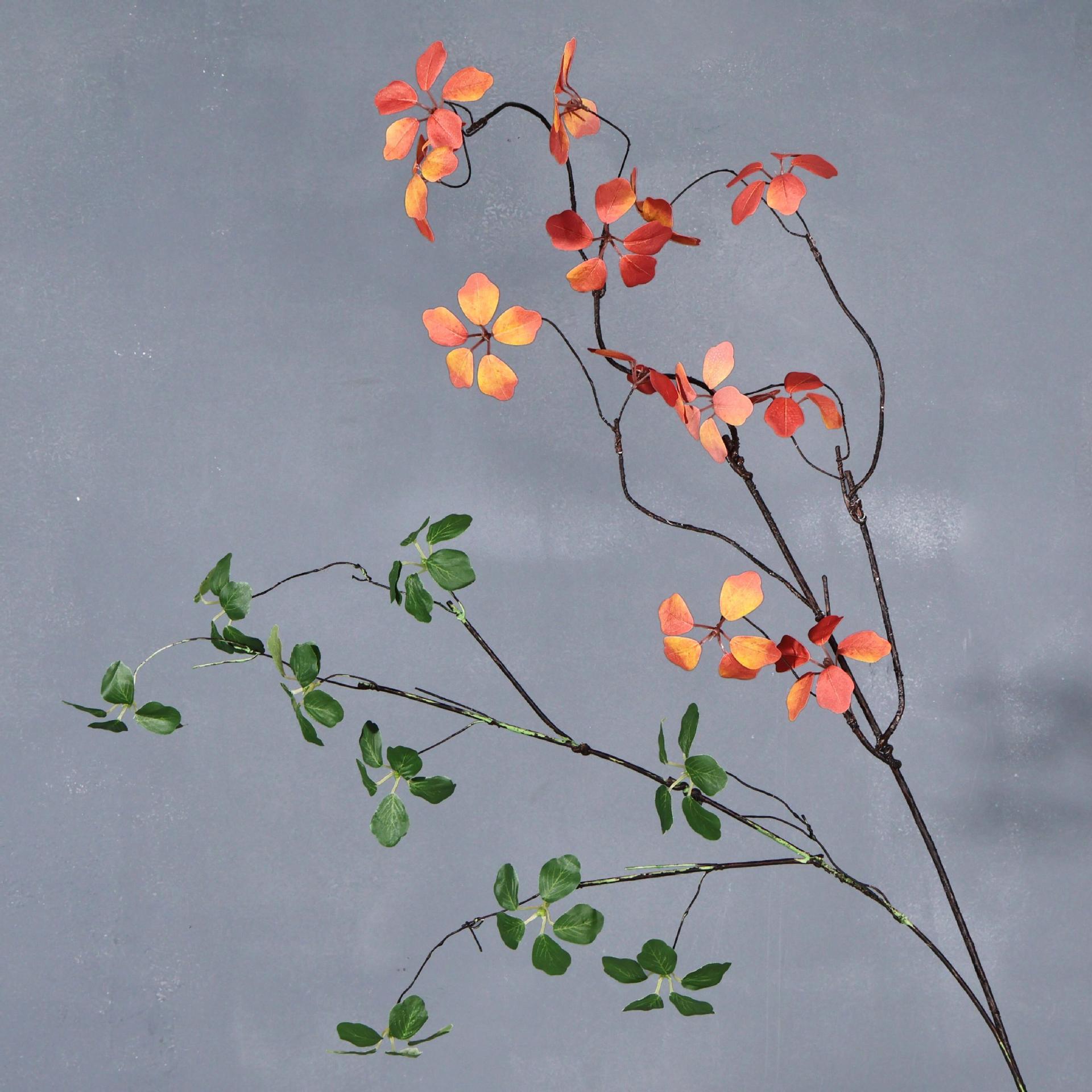 观音莲叶仿真绿植枯枝新中式酒店插花装饰婚庆造景禅意秋叶植物