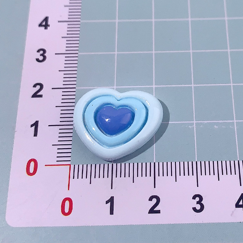 Transfronterizo macarón tres capas de amor accesorios de resina DIY adornos de cabello de cáscara de teléfono móvil agujero de hebilla de zapatos material hecho a mano al por mayor