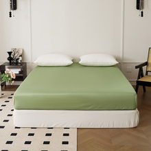 高级感100S长绒棉高支高密面料纯色四季床罩单件床笠单品床垫保护