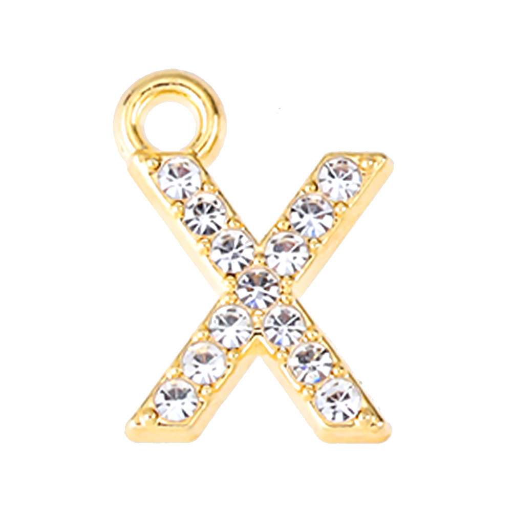 53g Weight Pendant Jewelry Making Type 13mm Jewelry Making Size Artificial Diamond Inlay Material DIY Jewelry Accessories Classification 50 PCS/Package Quantity Alloy Material Letter Pattern Plating Design Elegant, Simple Style, Streetwear Style 50 PCS/Package 13mm Alloy Artificial Diamond Letter Pendant 30