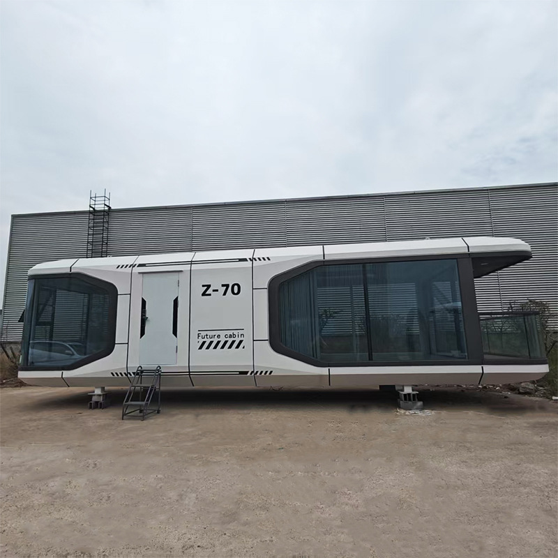 Casa de cápsula espacial al aire libre casa de campamento casa solar multifuncional cápsula casa plegable modular