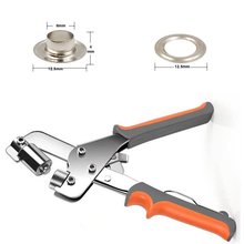 供跨境 内径8mm气眼配钳子套装 铁材质鸡眼手动压扣机 汽眼安装钳