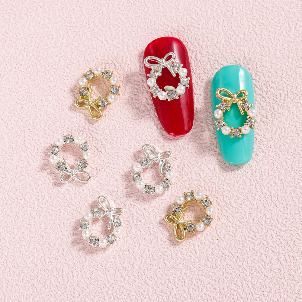 Nuevo sentido guirnalda de Navidad accesorios de diamantes de aleación Yiwu nail art Internet Celebrity style nail Diamond Super Flash Pearl Rhinestone