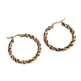 AML [2022 new] twist round earrings metal jewelry fashion style women's factory online supply