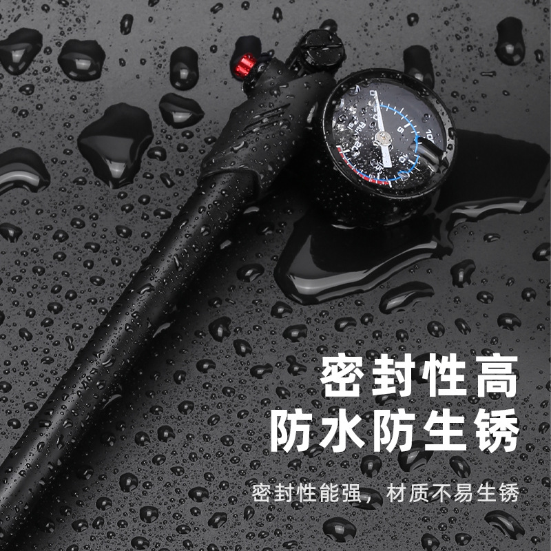 bicicletas transfronterizas horquilla delantera bomba de aire bicicleta de montaña aleación de aluminio cinturón medidor de alta presión cilindro de aire americano y francés cilindro inflado universal