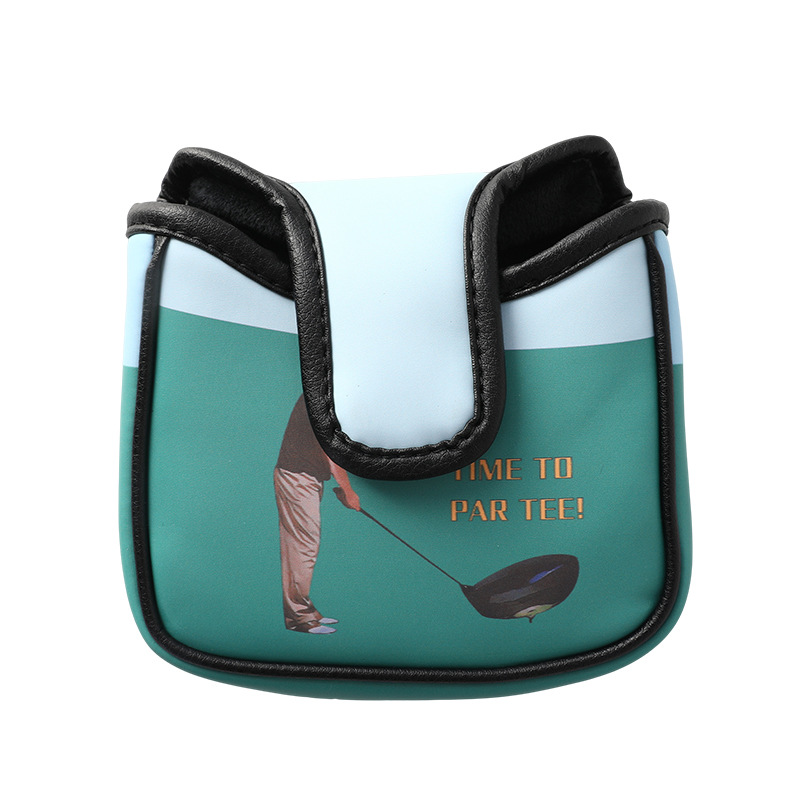 Comercio exterior Golf putter cubierta de dibujos animados impreso PU cuero cuadrado Club cubierta protectora transfronteriza al por mayor