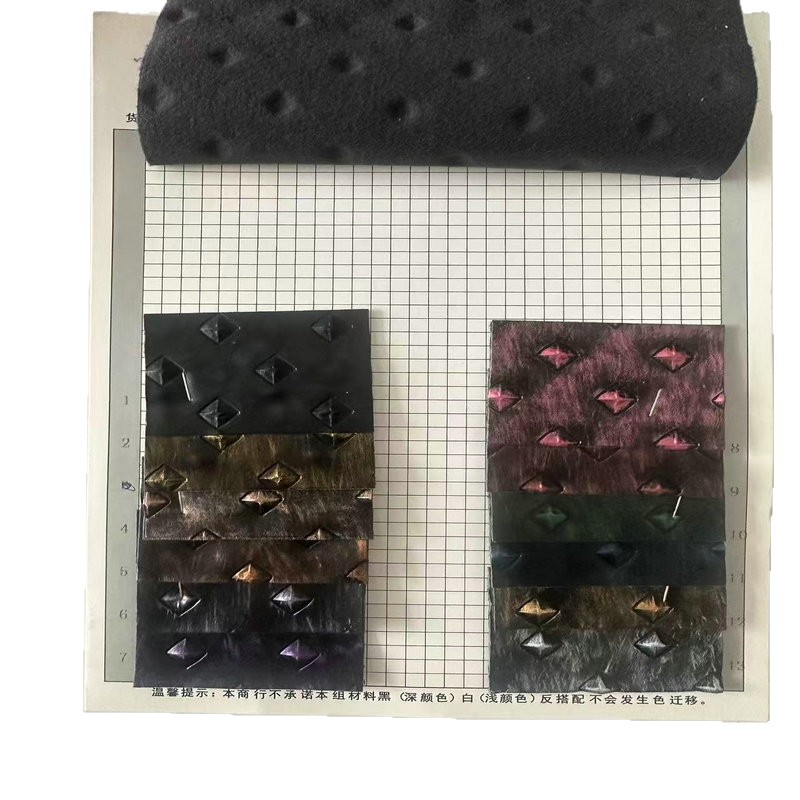 1.0 Thick 137cm Retro Leather Embossed Diamond Pattern Concave and Convex Pu Artificial Leather Shoe Bag Accessories Factory Direct Supply