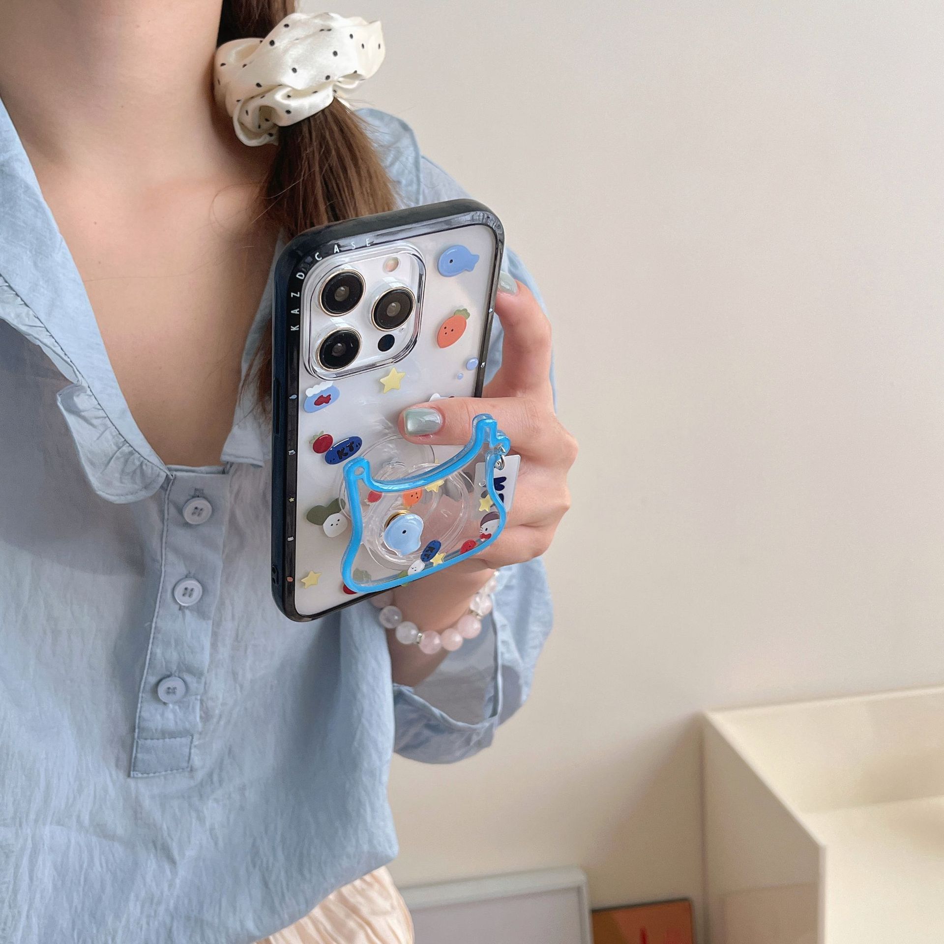 Vegetales transparentes de nicho KT cat para Apple 16ProMax funda para teléfono 15/14 nuevo soporte 15Pro 13 mujer