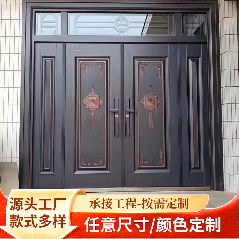 甘肃兰州甲级锌合金大门青海西宁入户大门宁夏银川自建房大门