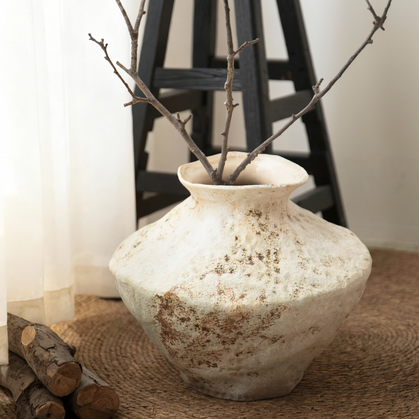 Jingdezhen Jiaxifeng vasos de cerámica retrógrados nostálgicos frascos de cerámica nueva sala de estar china estudio frascos de cerámica gruesa envío gratuito