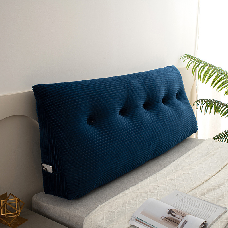 Cojín de cabecera de coral-azul real / Largo 60 * alto 50 * espesor 20cm