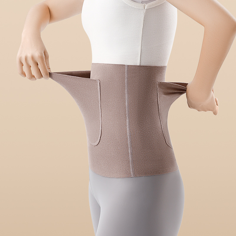 Bolsillo de congelamiento de doble bolsillo caliente para proteger la cintura deportiva de la mujer para proteger la cintura caliente para proteger el estómago y el cinturón sin marcas uterinas